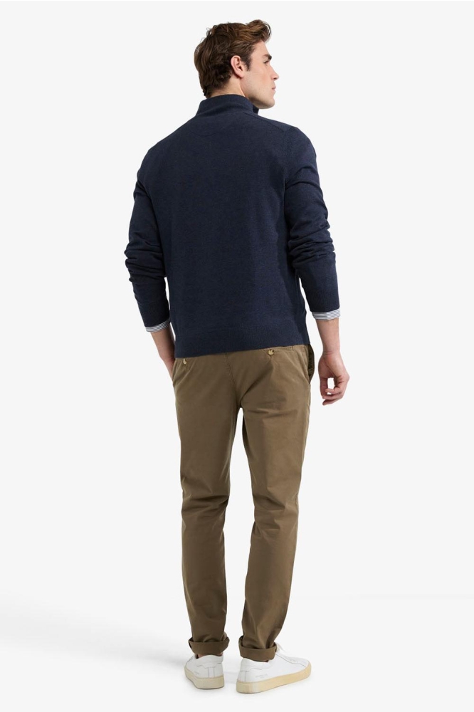 ZIP MOCK SWEATER MM251 1204 01 2100 NAVY